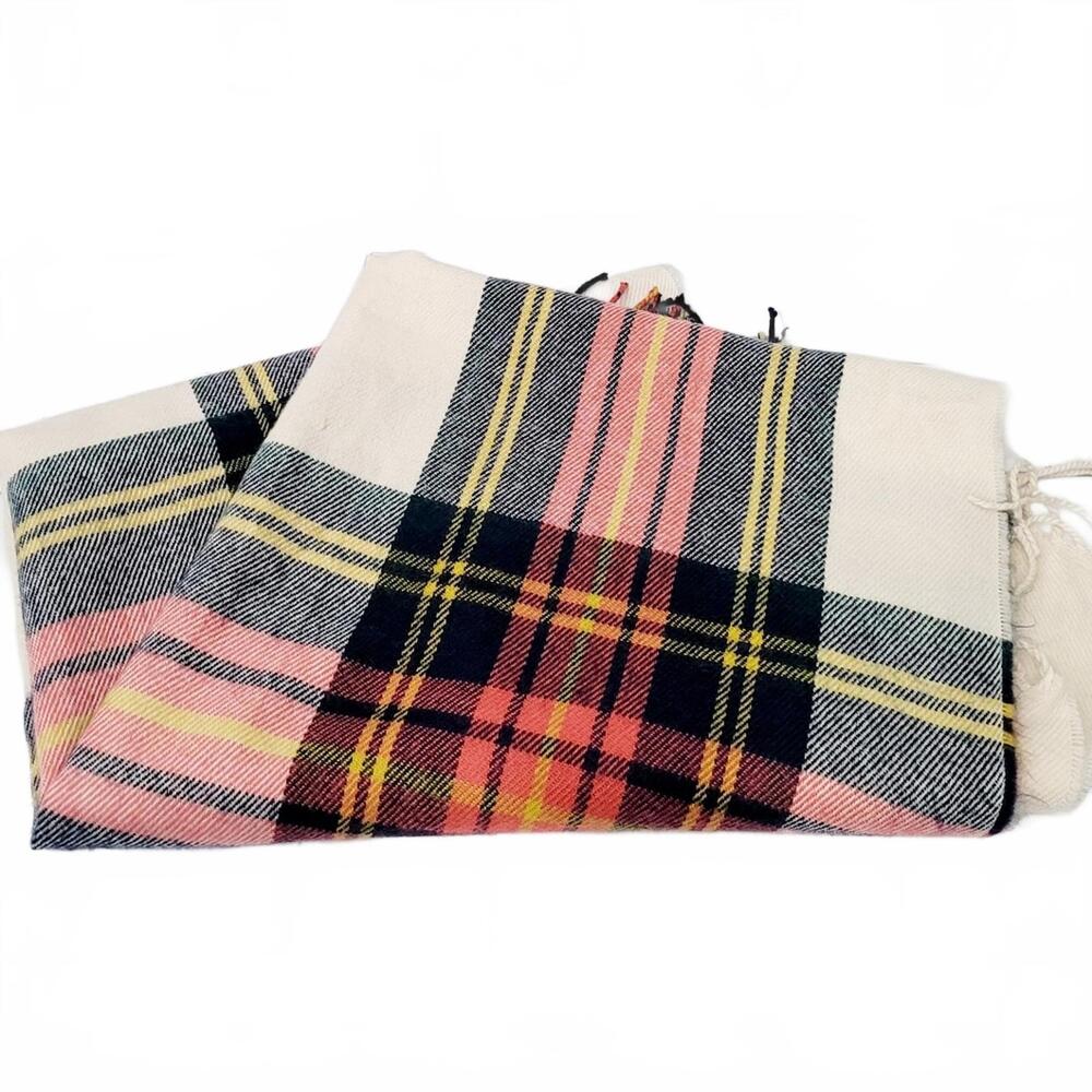 J.Crew Large Acrylic Rectangular Plaid Scarf Colo… - image 6